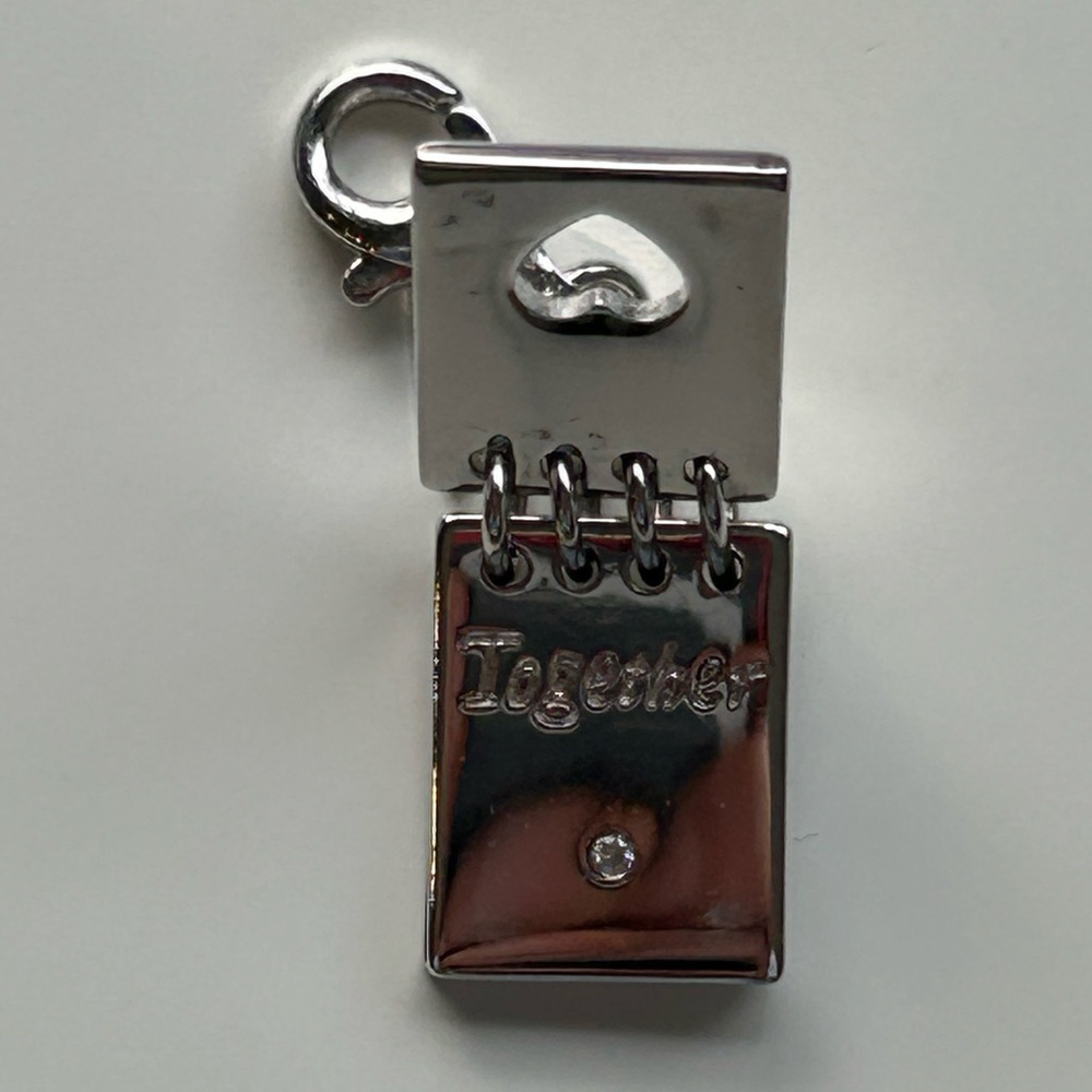 Silver Together Forever Notebook Charm